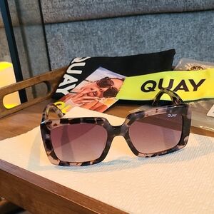 Quay Australia Leopard Print Sunglasses